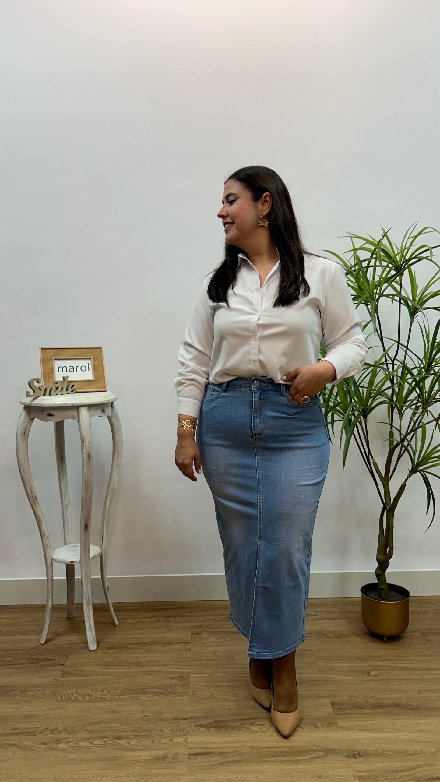 FALDA MIDI VAQUERA