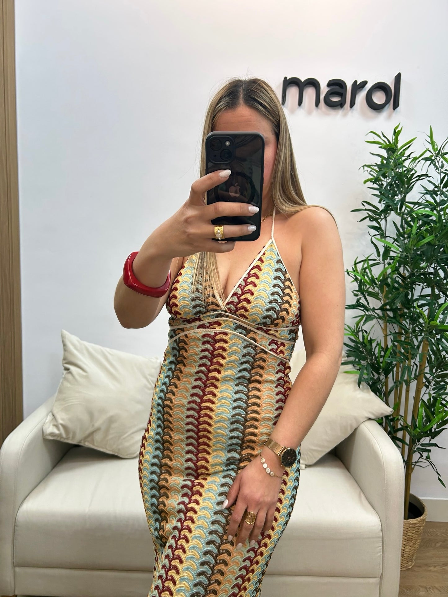 VESTIDO CROCHET MULTICOLOR