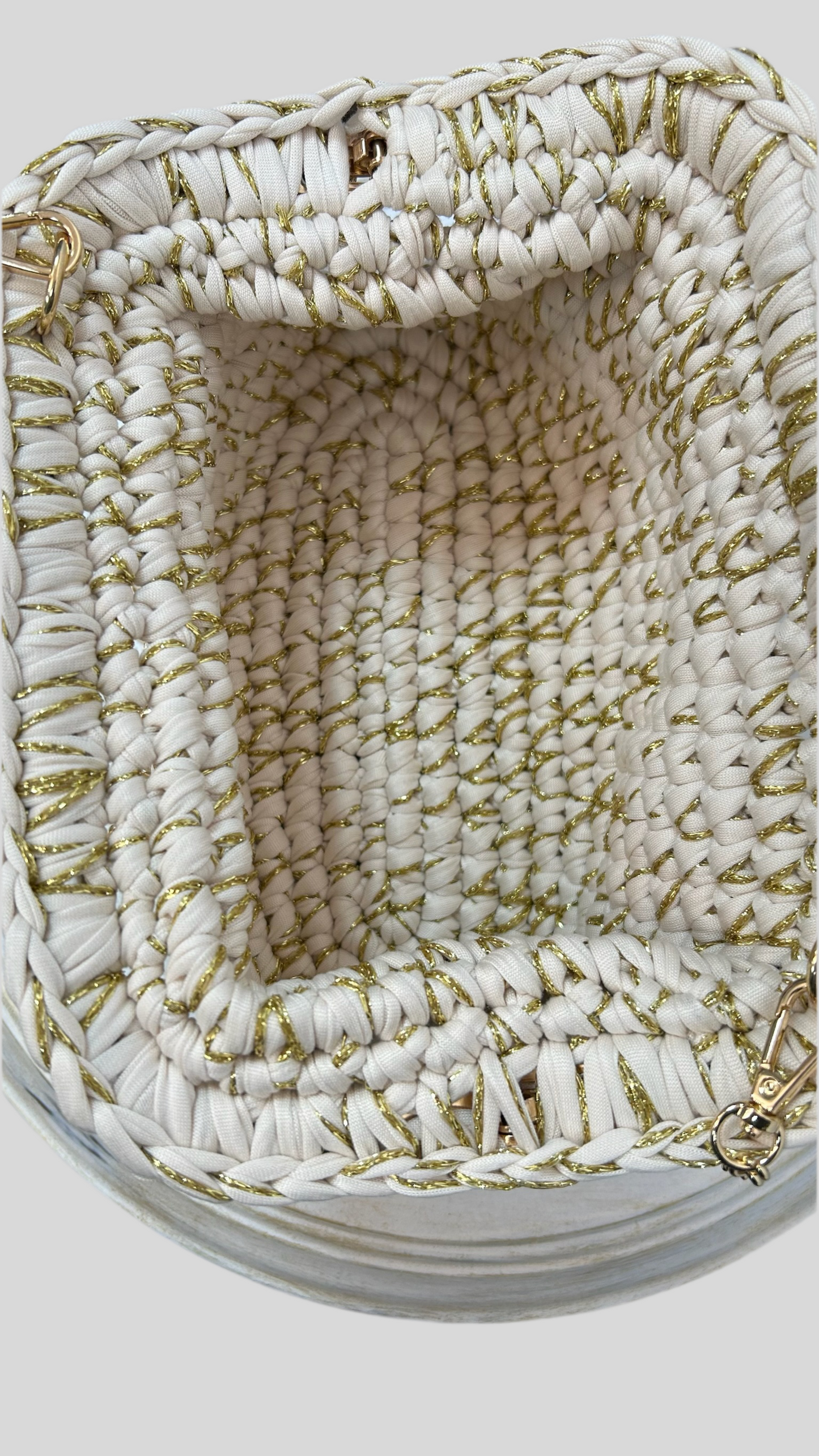 BOLSO CROCHET CADENA BLANCO
