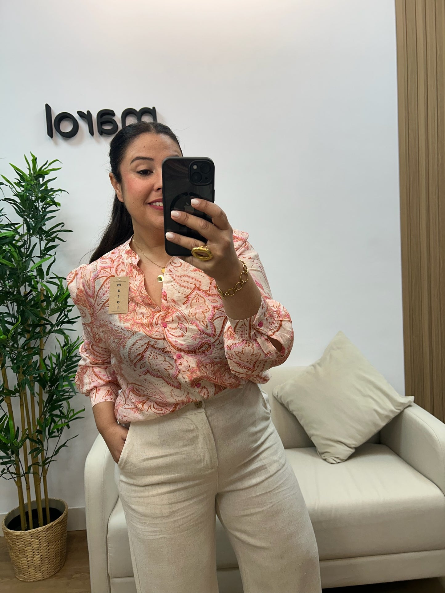 CAMISA ESTAMPADA CACHEMIRA