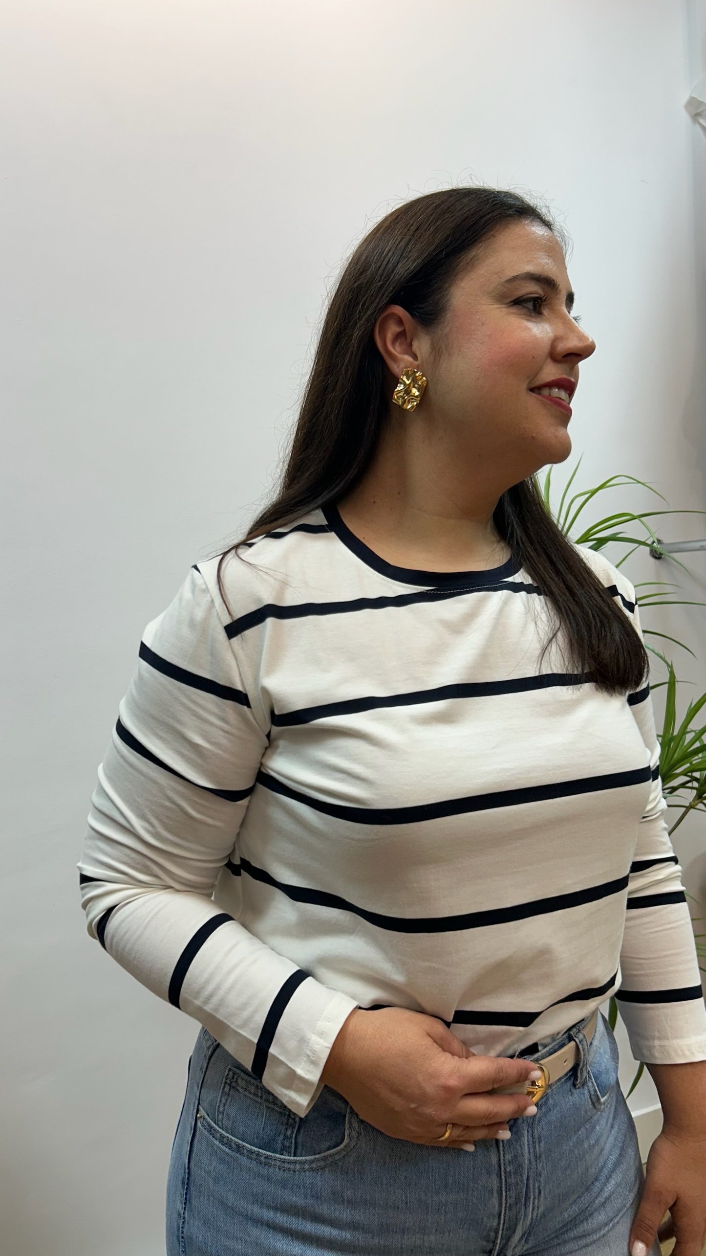 CAMISETA RAYAS BLANCA