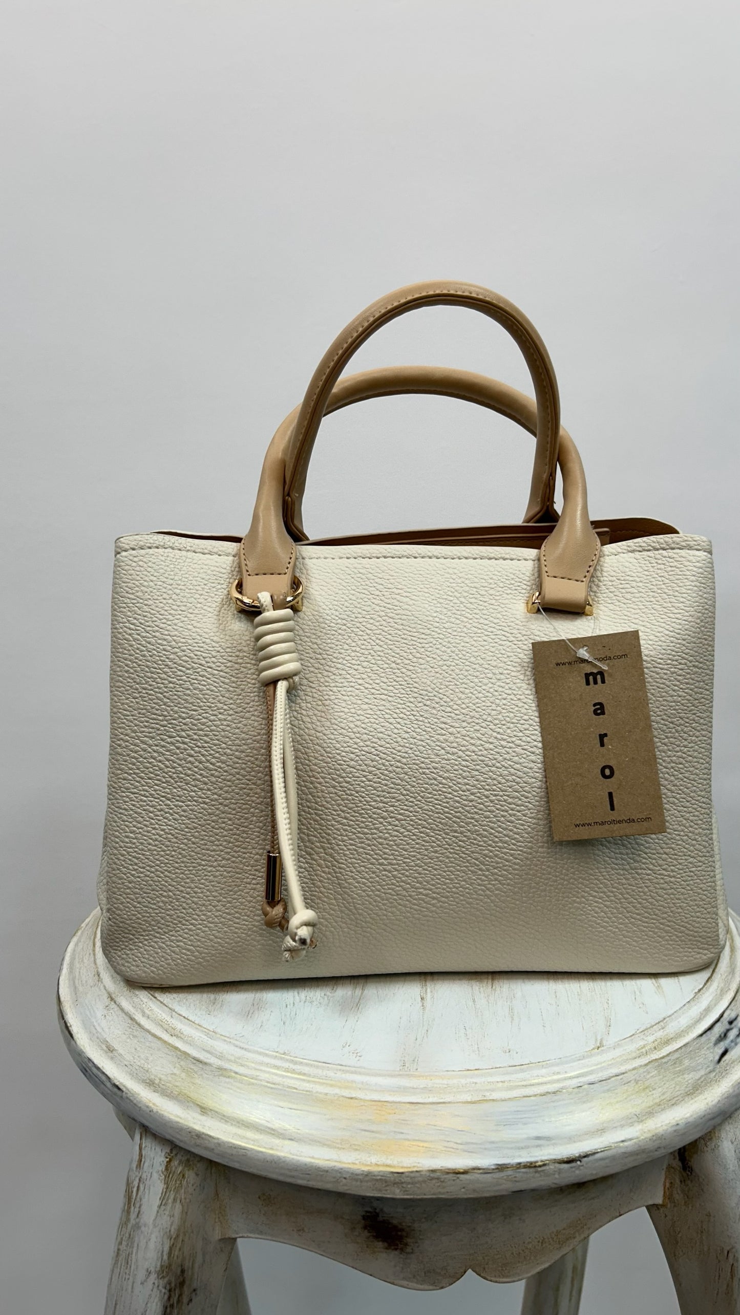 BOLSO TOTE COLGANTE BEIGE