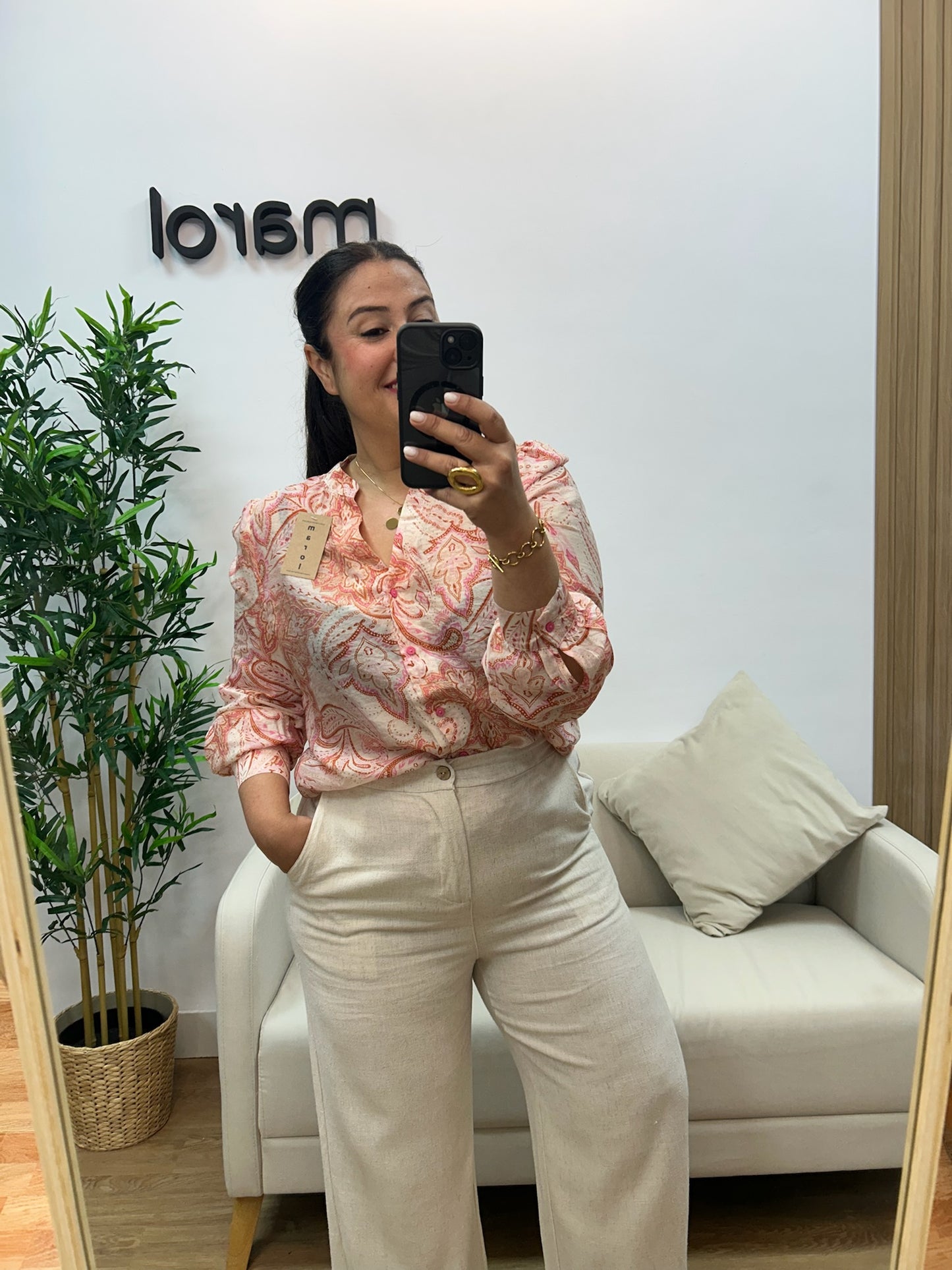 CAMISA ESTAMPADA CACHEMIRA