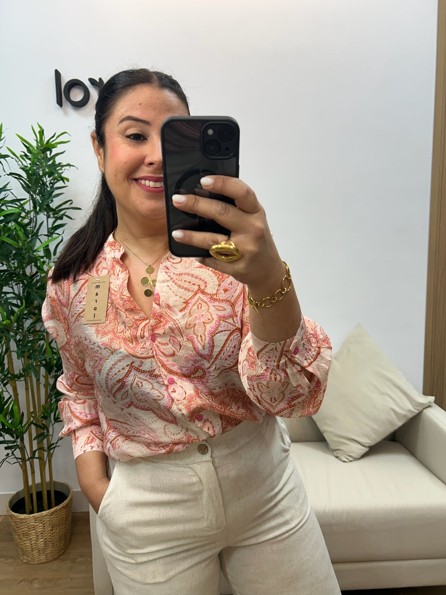 CAMISA ESTAMPADA CACHEMIRA
