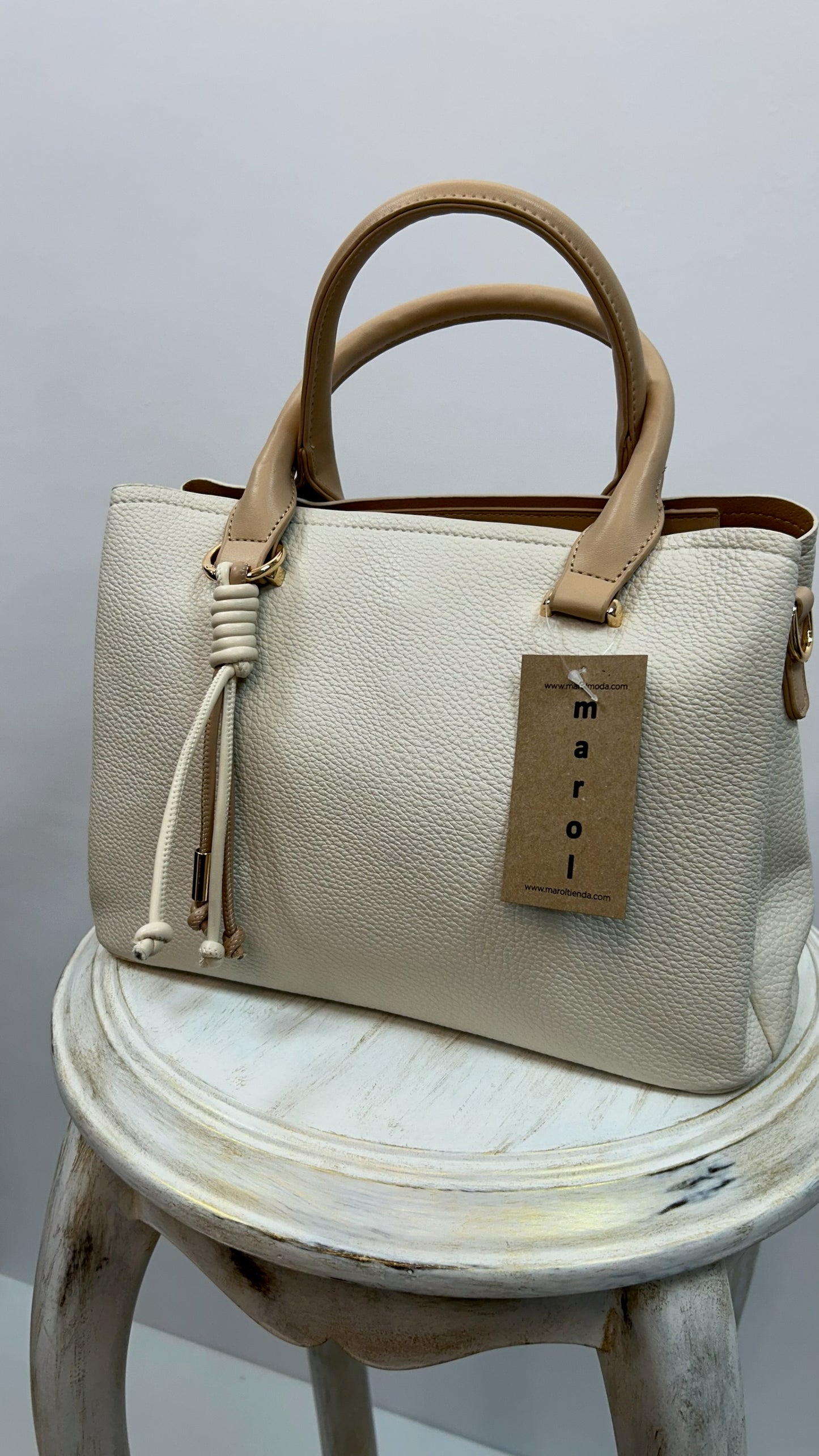 BOLSO TOTE COLGANTE BEIGE