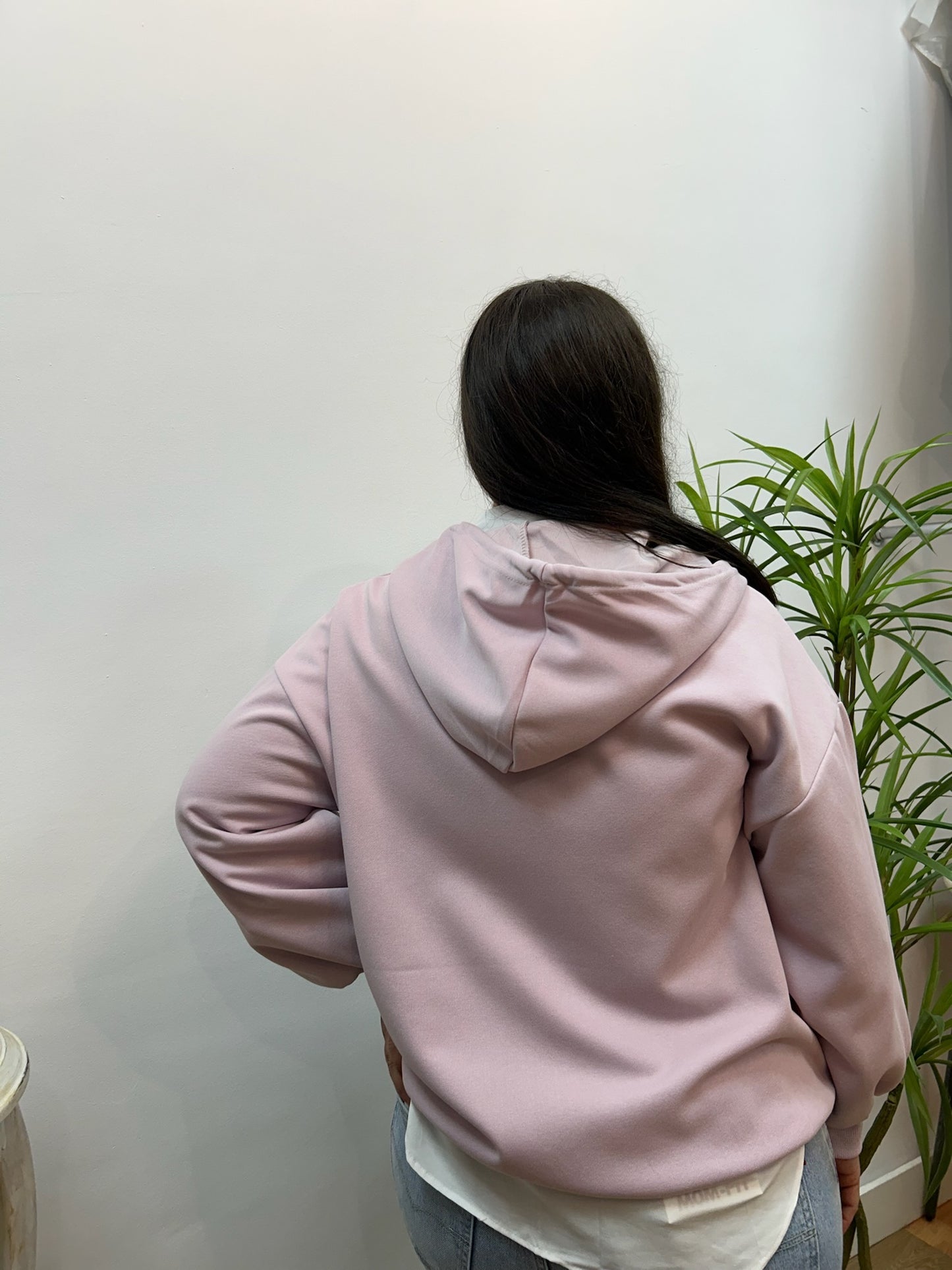 SUDADERA CAPUCHA MALVA