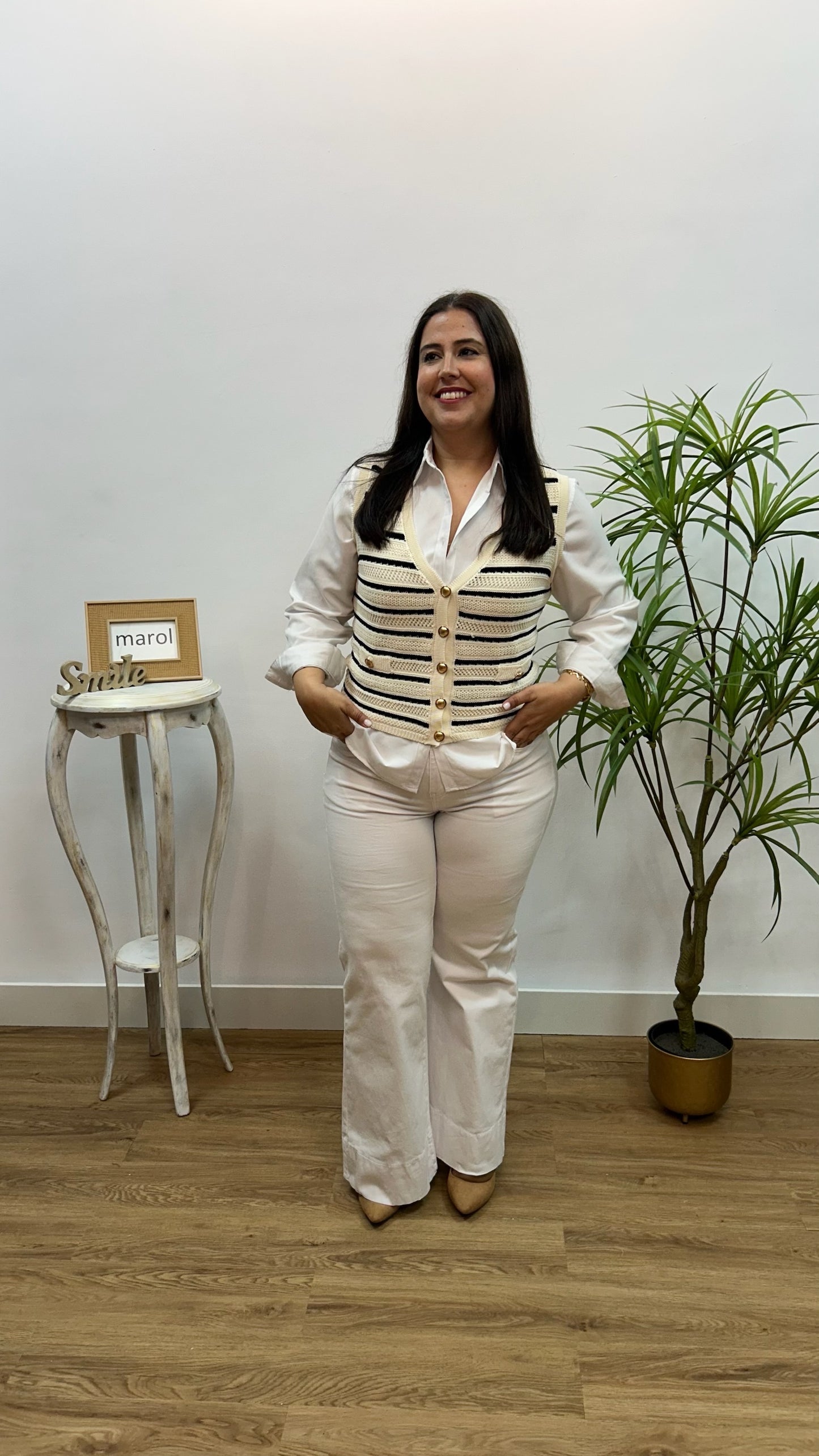 CHALECO HILO RAYAS
