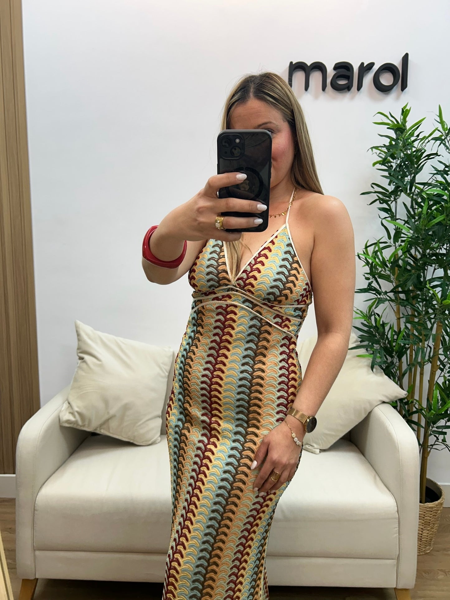 VESTIDO CROCHET MULTICOLOR