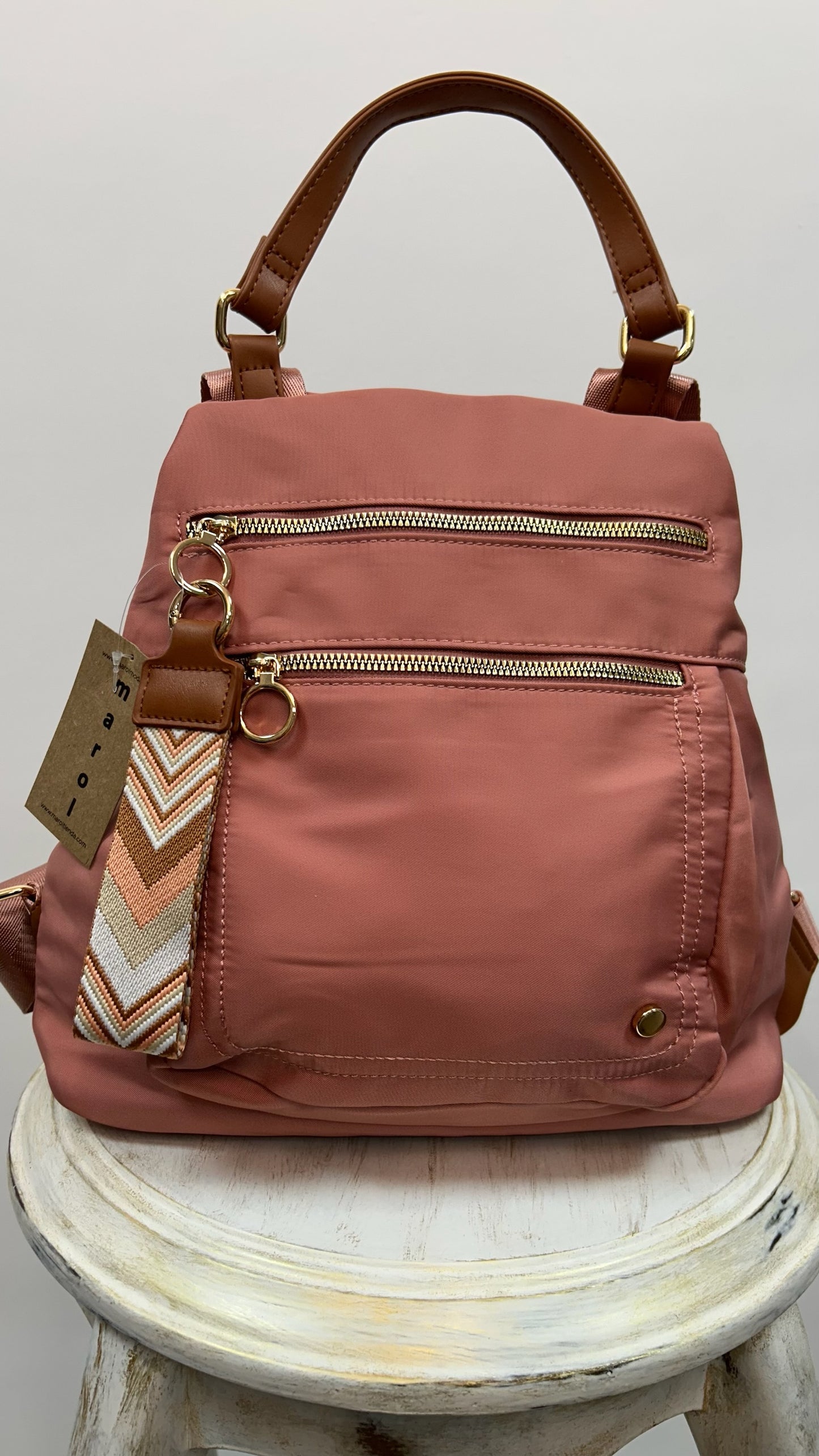 MOCHILA ANTIRROBO ROSA