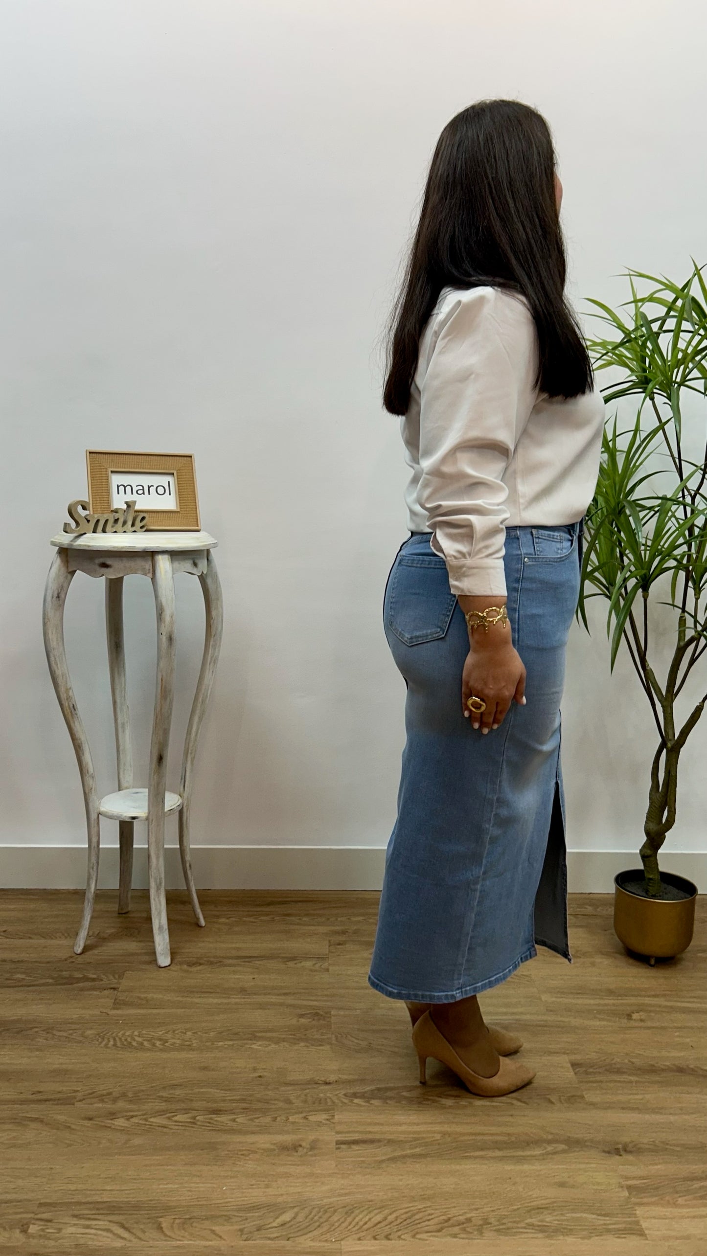 FALDA MIDI VAQUERA